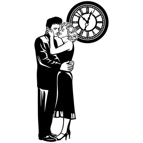 Wall Stickers: Elvis and Marilyn under the clock