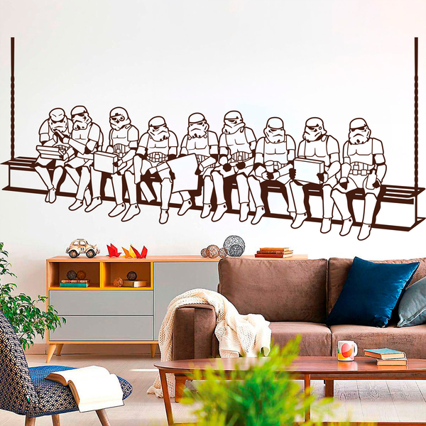 Wall Stickers: Stormtrooper lunch on a beam