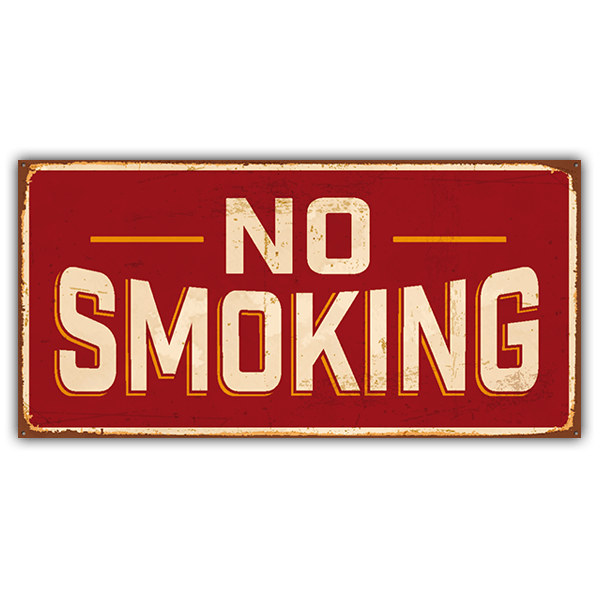 Wall Stickers: No smoking sign retro