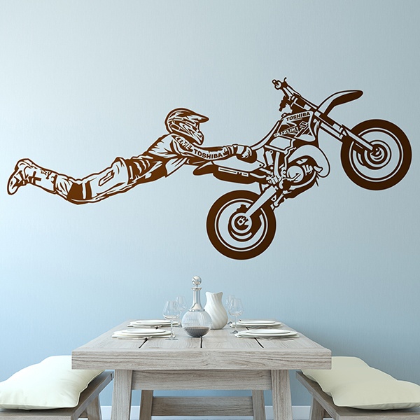 Wall Stickers: Superman jump motocross