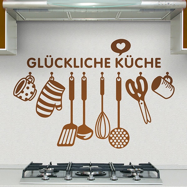 Wall Stickers: Happy kitchen - German
