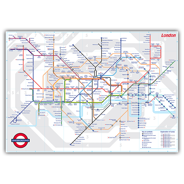 Wall Stickers: Map of the London Underground