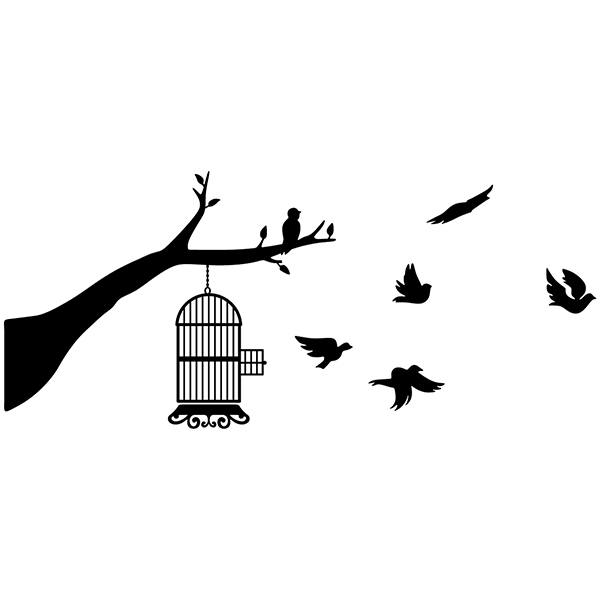 Wall Stickers: Birds out of the cage