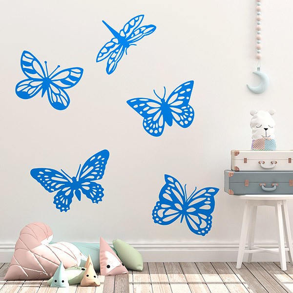 Wall Stickers: Kit tropical butterflies