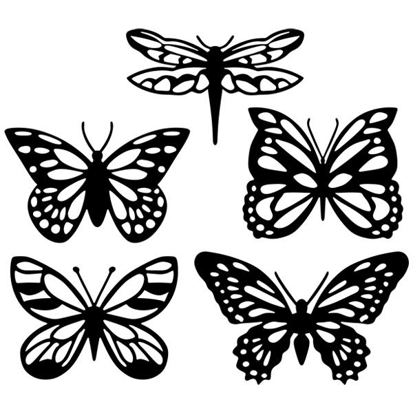 Wall Stickers: Kit tropical butterflies