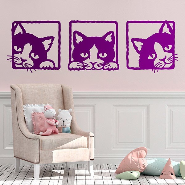 Wall Stickers: 3 kittens