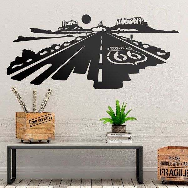 Wall Stickers: Route 66 at sunset