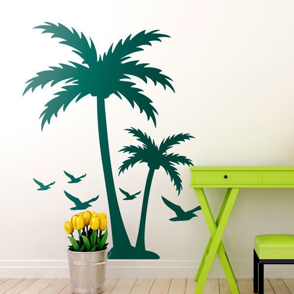 Wall Stickers: Palm trees and seagulls