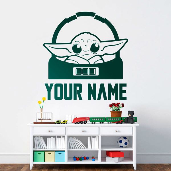 Wall Stickers: Baby Yoda customised