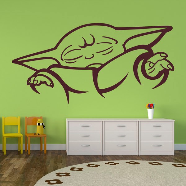 Wall Stickers: Baby Yoda concentrated