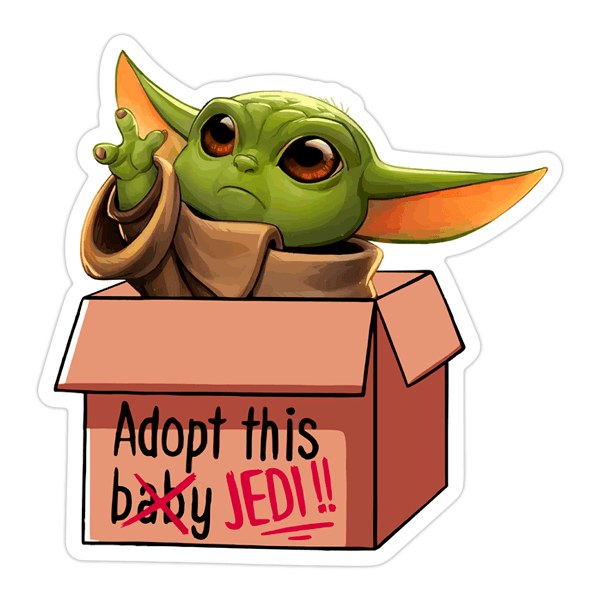 Wall Stickers: Baby Yoda adopt me