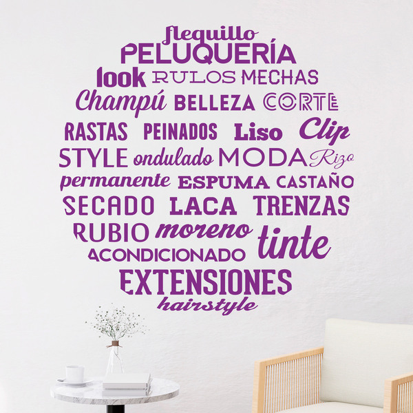 Wall Stickers: Typeface Hairdressing