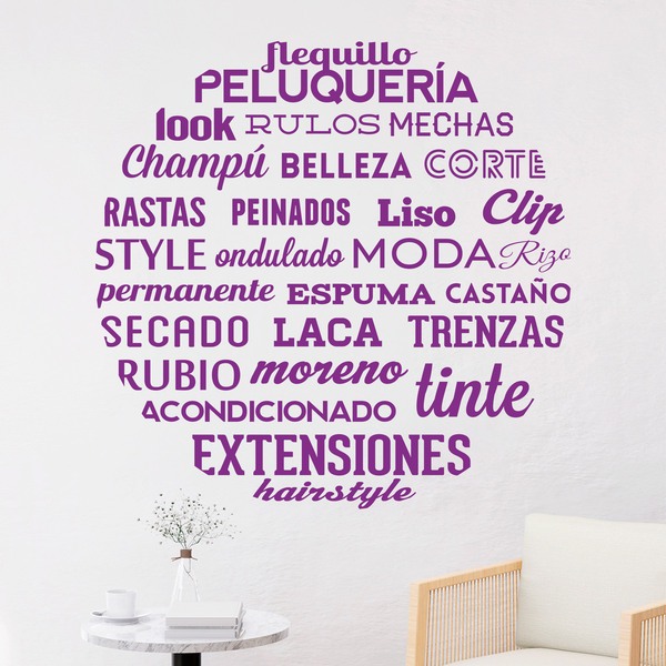 Wall Stickers: Typografic Hair Salon