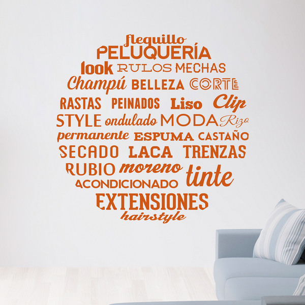 Wall Stickers: Typeface Hairdressing