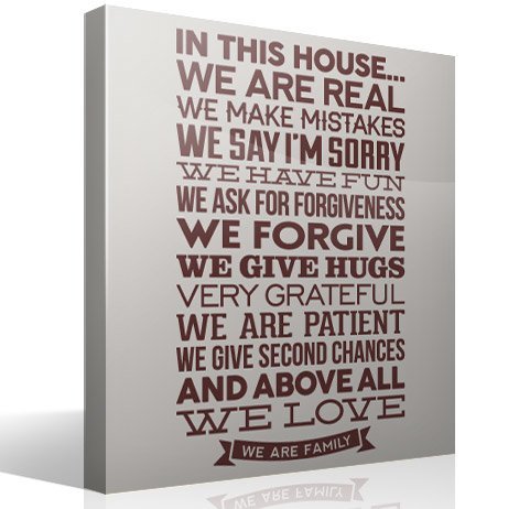 Wall Stickers: In this house we are real...