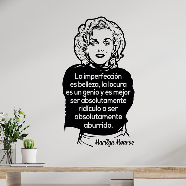 Wall Stickers: La imperfección es belleza... Marilyn Monroe