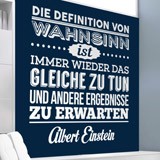Wall Stickers: Die definition von wahnsinn... Albert Einstein 2