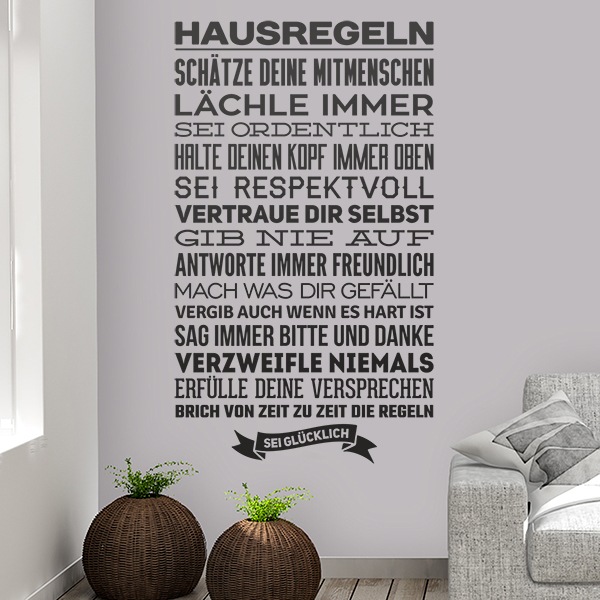 Wall Stickers: Hausregeln