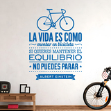 Wall Stickers: La vida es como montar en bicicleta 2