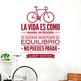 Wall Stickers: La vida es como montar en bicicleta 3