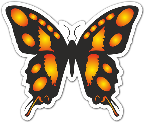 Car & Motorbike Stickers: Monarch Butterfly