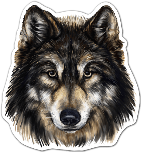 Car & Motorbike Stickers: Wolf head