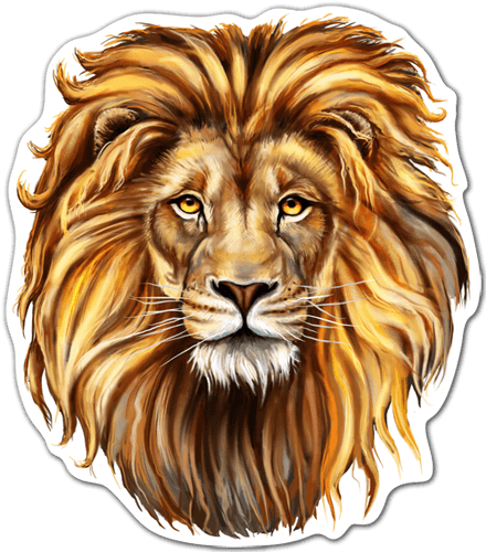 Car & Motorbike Stickers: Head of a lion