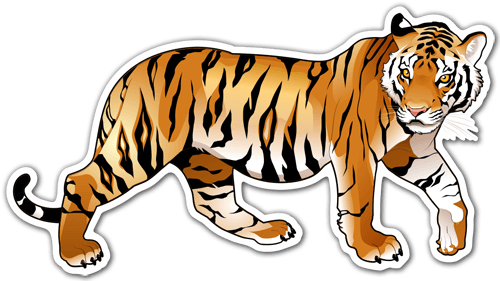 Car & Motorbike Stickers: Siberian Tiger