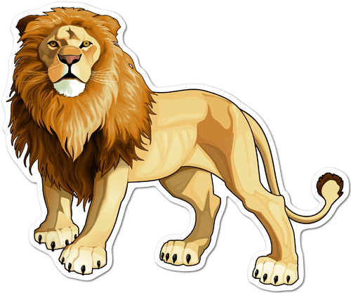 Car & Motorbike Stickers: Lion King