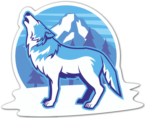 Car & Motorbike Stickers: White Wolf