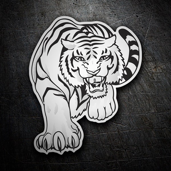 Car & Motorbike Stickers: White Tiger