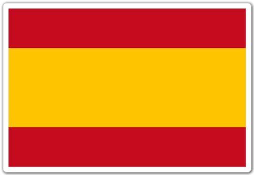 Car & Motorbike Stickers: Spain flag without shield