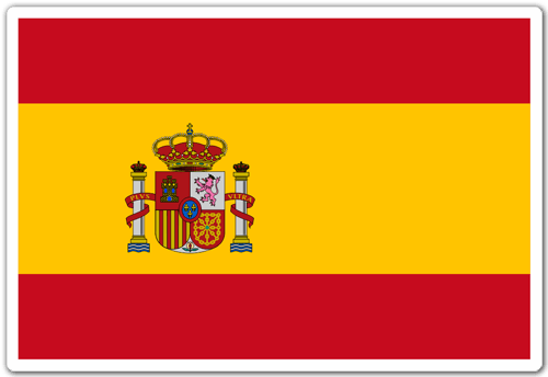 Car & Motorbike Stickers: Spain Flag