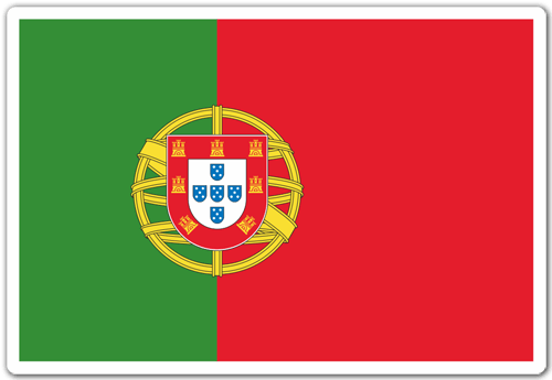 Car & Motorbike Stickers: Flag Portugal