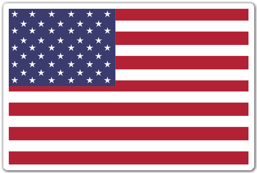 Car & Motorbike Stickers: Flag USA