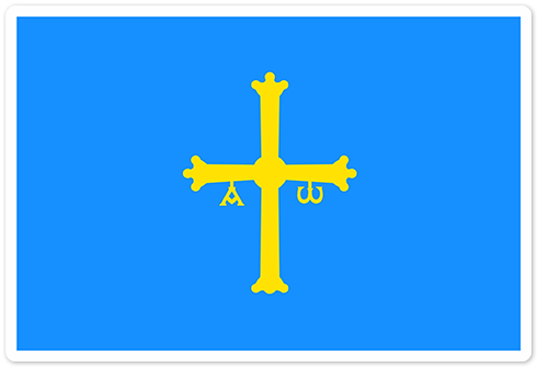 Car & Motorbike Stickers: Asturias flag