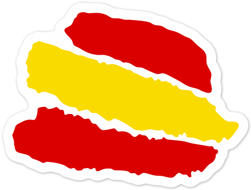 Car & Motorbike Stickers: Strokes Spain white