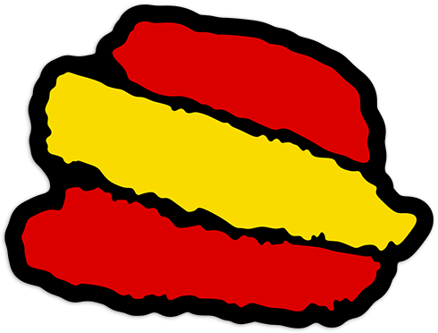 Car & Motorbike Stickers: Spain Brushstroke