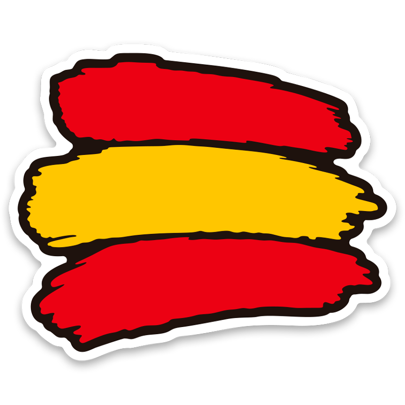Car & Motorbike Stickers: Spain Brushstroke