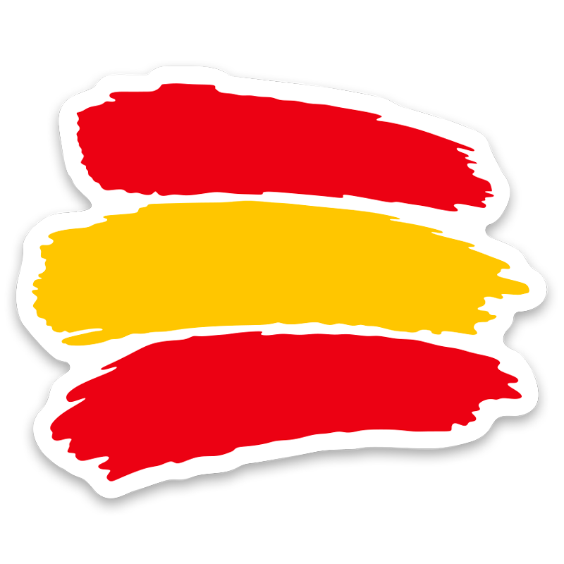 Car & Motorbike Stickers: Strokes Spain white