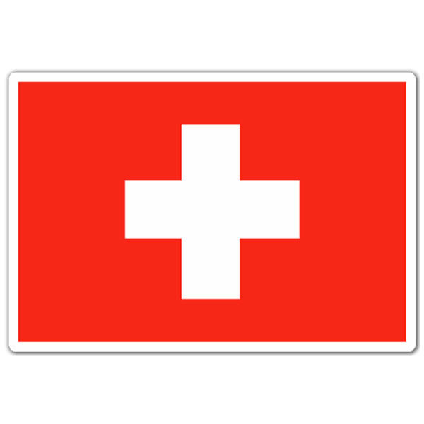 Car & Motorbike Stickers: Flag of Switzerland