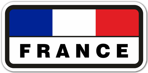 Car & Motorbike Stickers: Flag of France horizontal