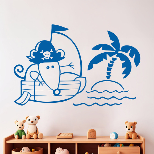 Stickers for Kids: Mouse on pirate ship