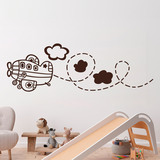Stickers for Kids: Airplane between the clouds 4