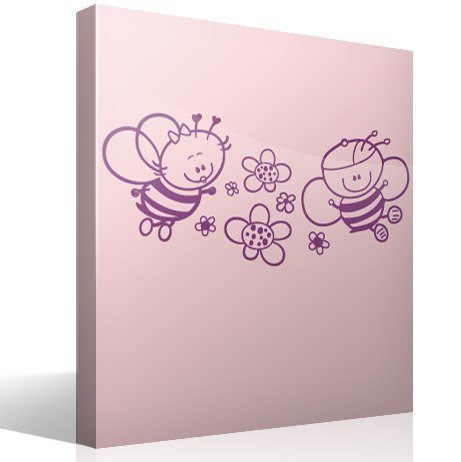 Stickers for Kids: Bee and flowers