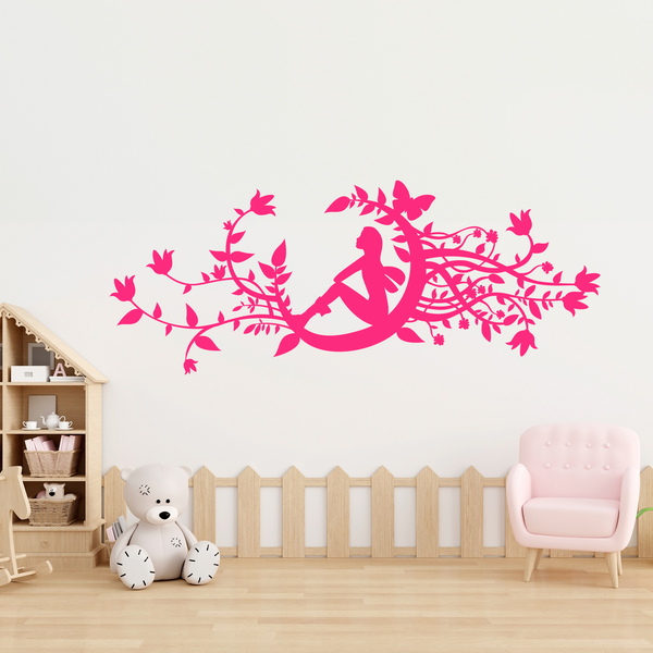 Wall Stickers: Fairy in new moon