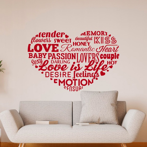 Wall Stickers: Typographic about love