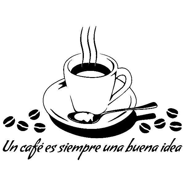 Wall Stickers: A coffee is always a good idea - Spanish