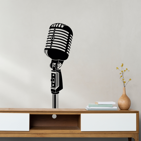 Wall Stickers: Vintage microphone