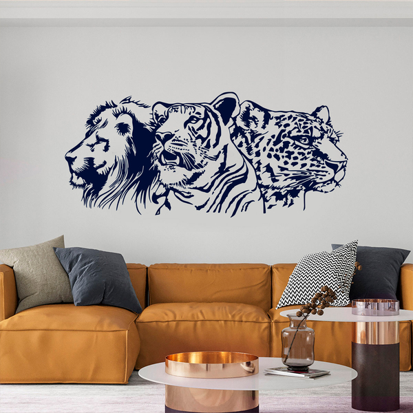 Wall Stickers: Lion, tiger and leopard